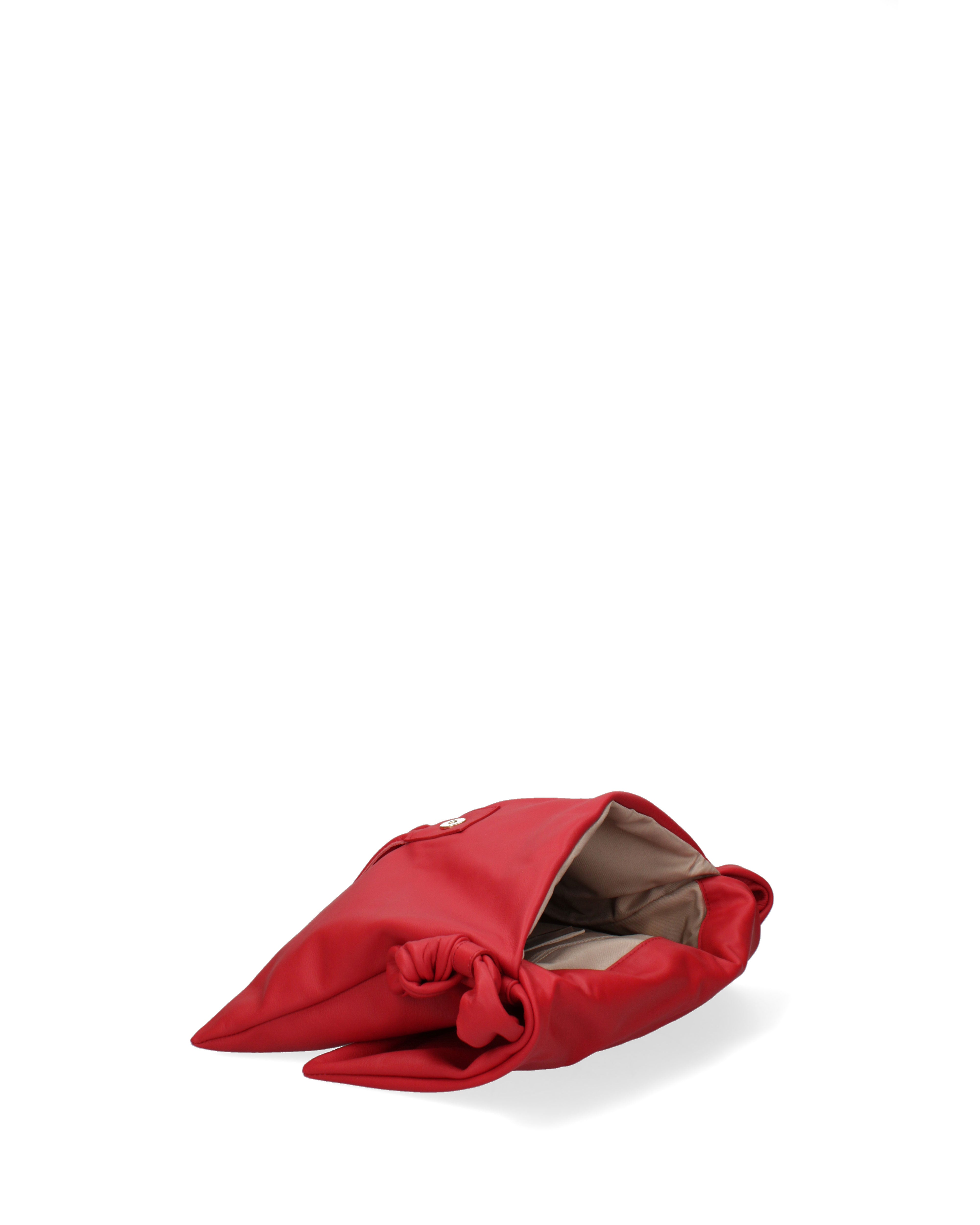 Borsa a spalla da donna Vera pelle 07172-S58 ROSSO FUOCO Viola Castellani