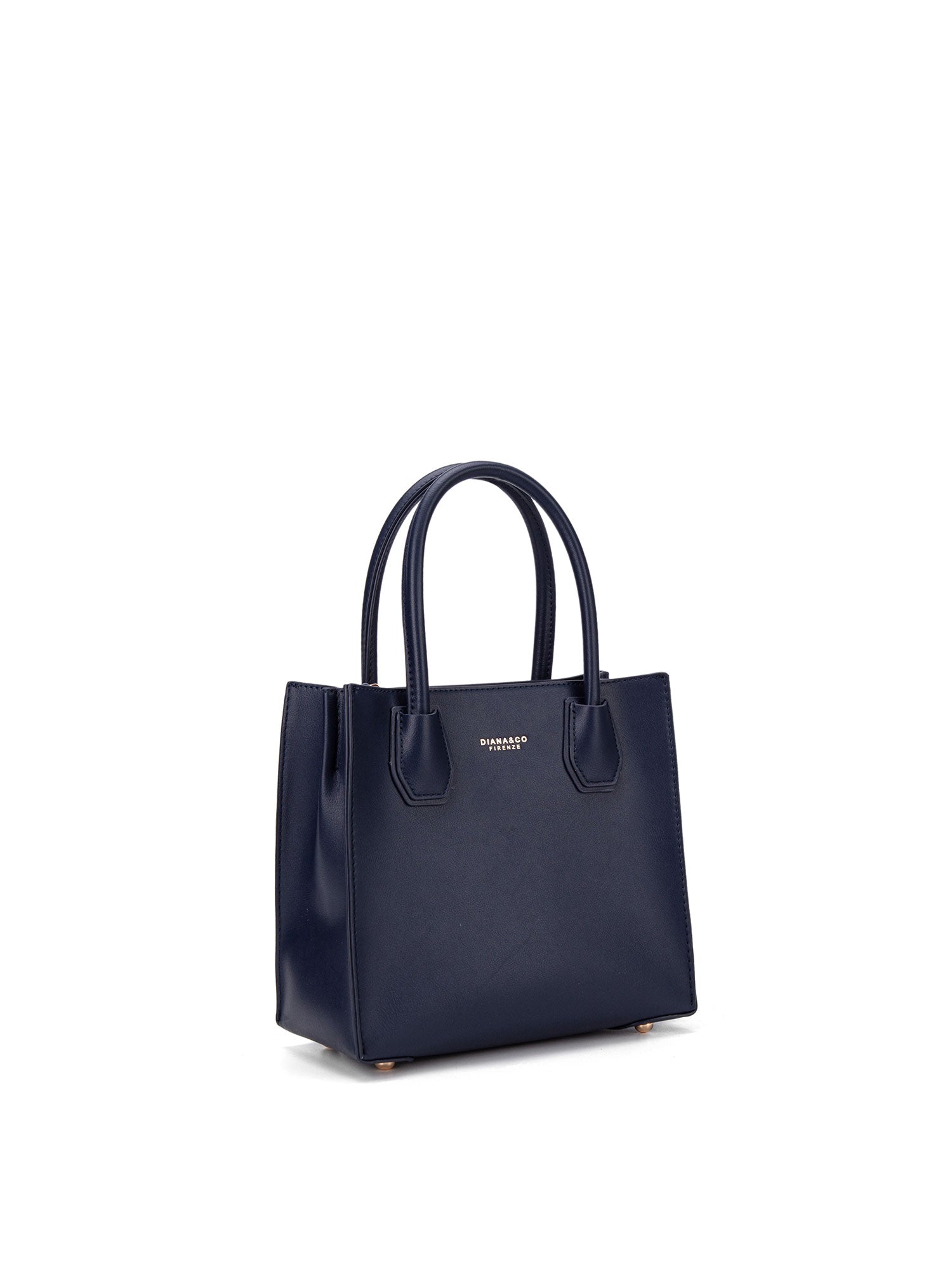 Borsa a mano da donna 100% pelle vegana PU 713-1PT-NAVY BLUE Diana&co