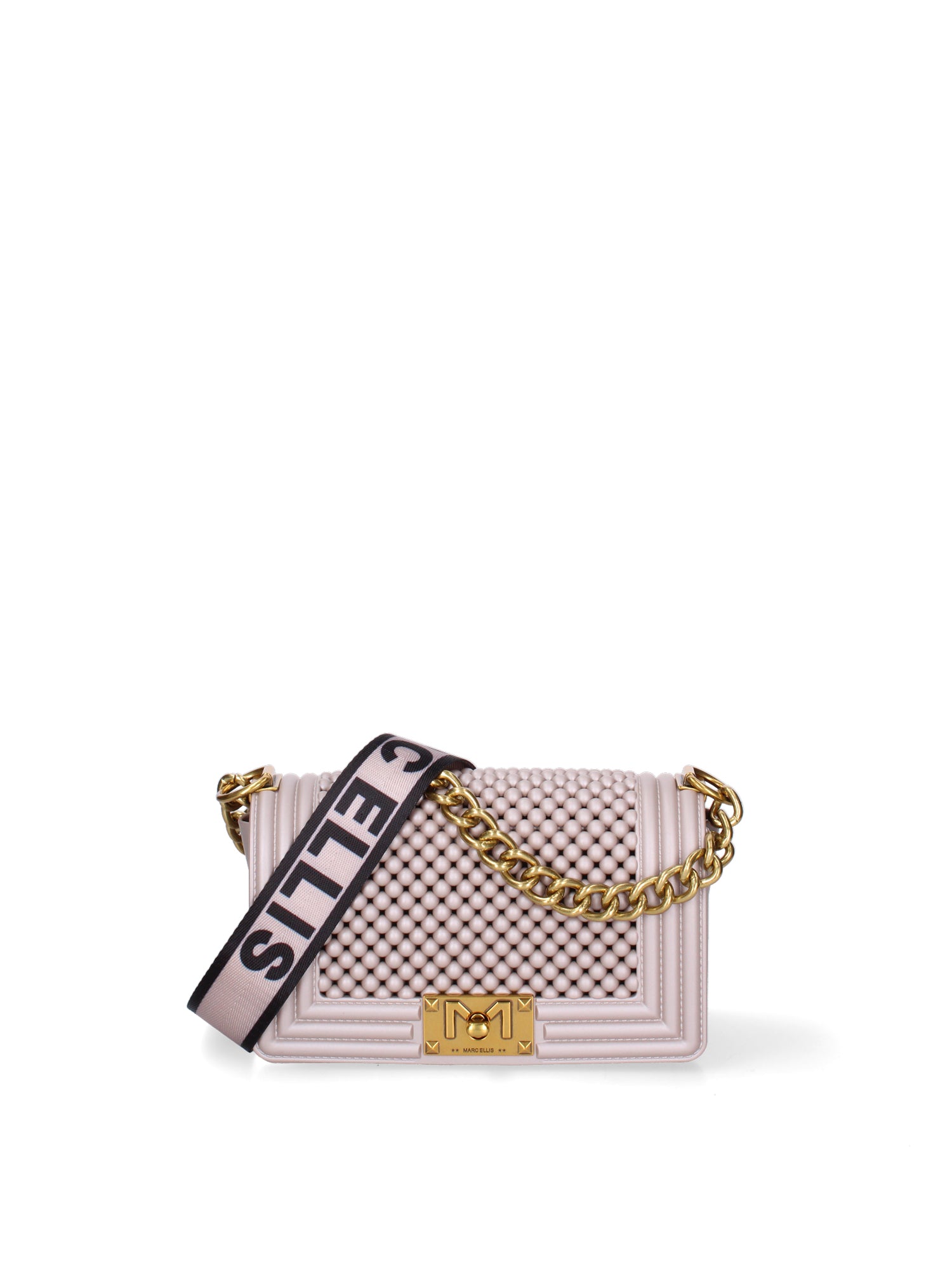 Borsa a mano da donna 100% Pvc FLAT-S-BALL 24-STONE - LIGHT GOLD Marc Ellis