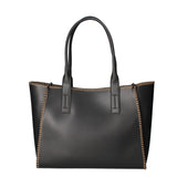 Borsa a spalla da donna 100% pelle riciclata 07225-Nero Viola Castellani