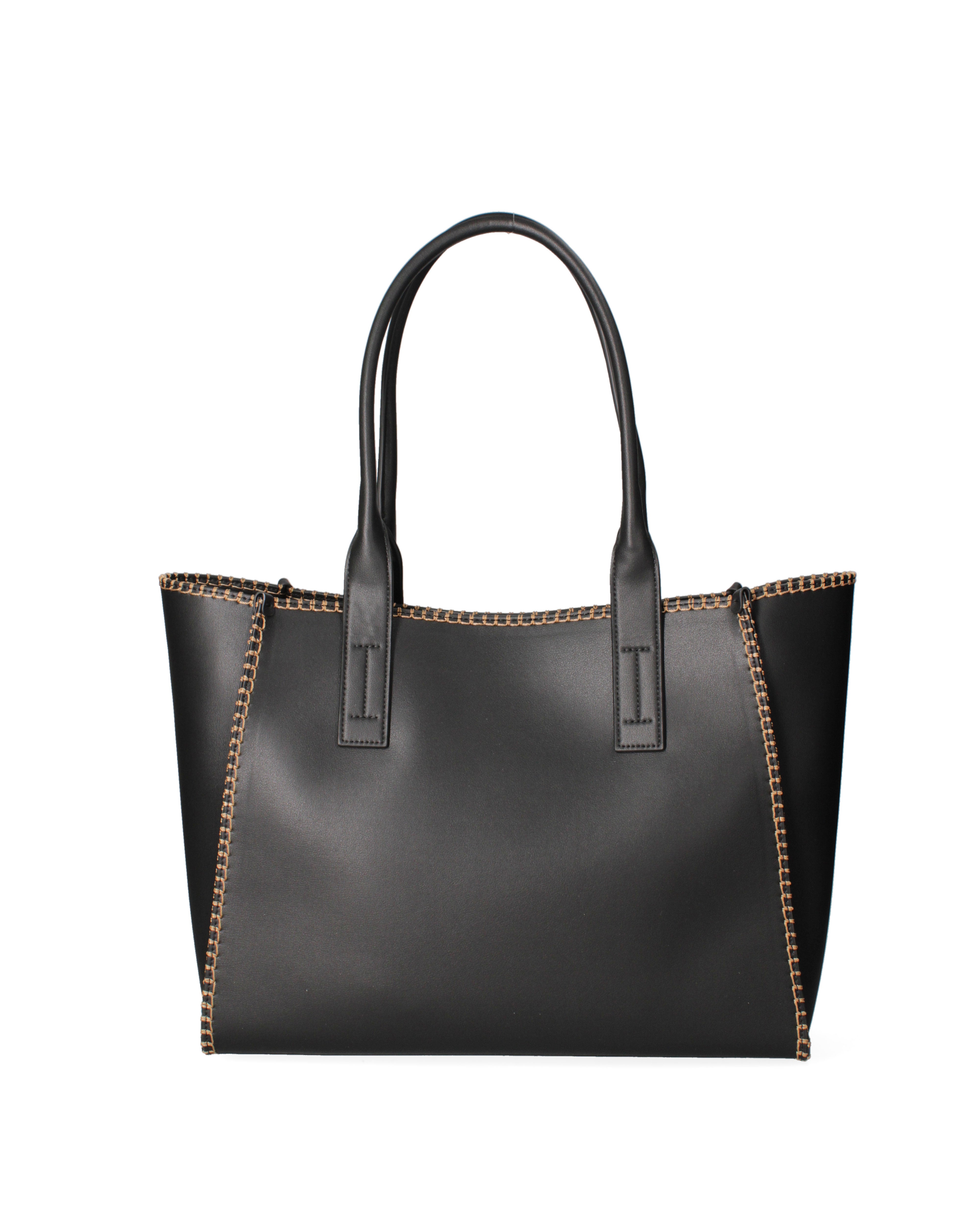 Borsa a spalla da donna 100% pelle riciclata 07225-Nero Viola Castellani