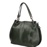 Ereba Borsa a mano da donna Made in Italy 100% pelle 3305-S14 VERDE SCURO Gave Lux