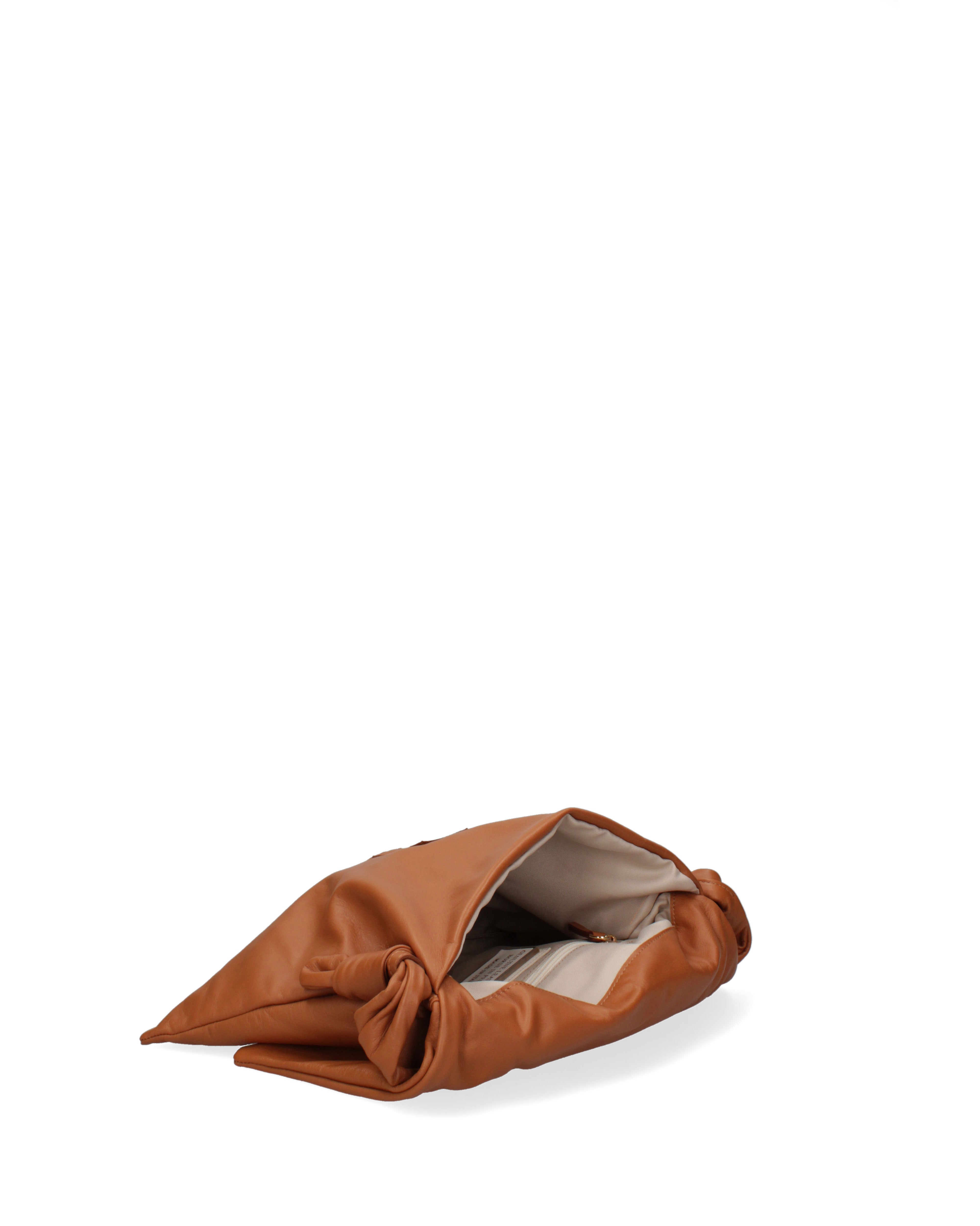Borsa a spalla da donna Vera pelle 07172-S44 CUOIO Viola Castellani