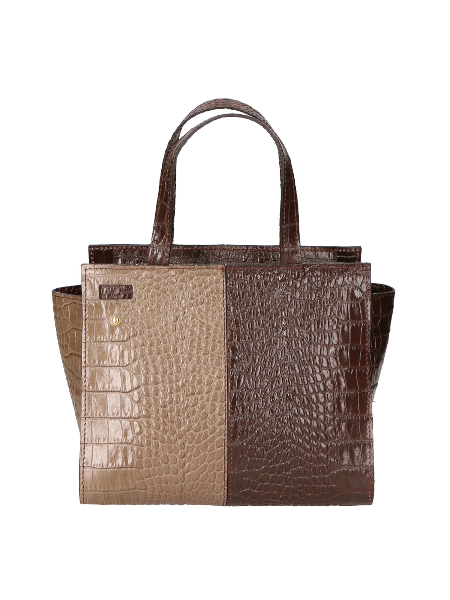 Ariana Borsa a mano da donna Vera pelle stampata cocco 05435-C40 TAUPE C23 T.MORO Gave Lux