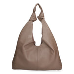 Borsa a spalla da donna 100% vera pelle 07156-D40 TAUPE Viola Castellani