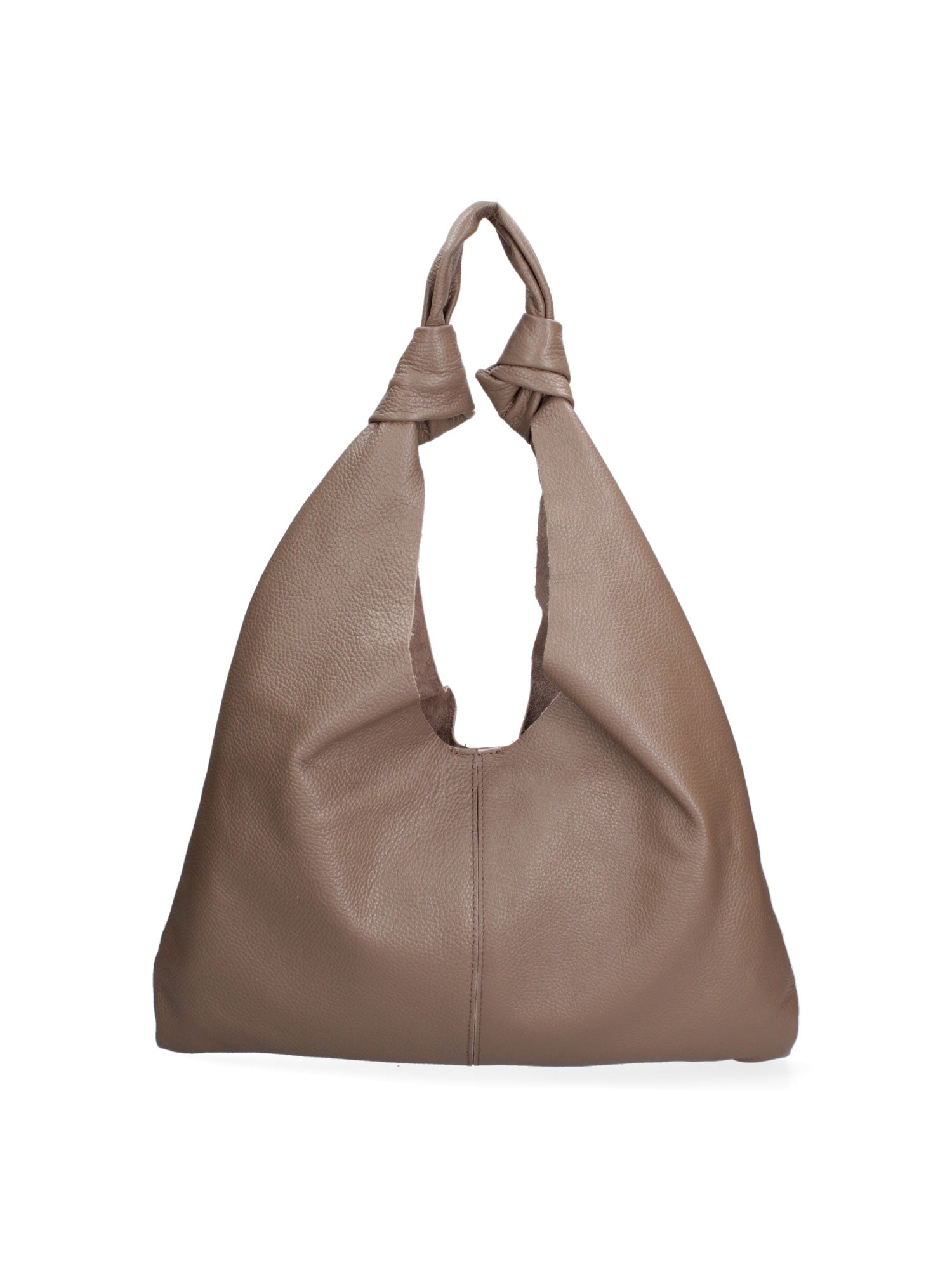 Borsa a spalla da donna 100% vera pelle 07156-D40 TAUPE Viola Castellani