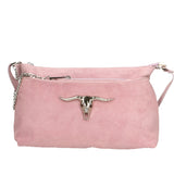 Embera Elite Borsa a tracolla donna Vera pelle scamosciata 8650-ROSA Gave Lux