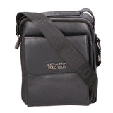 Borsa a tracolla uomo 100% pelle PU PCL3104-BLACK Northampton Polo Club