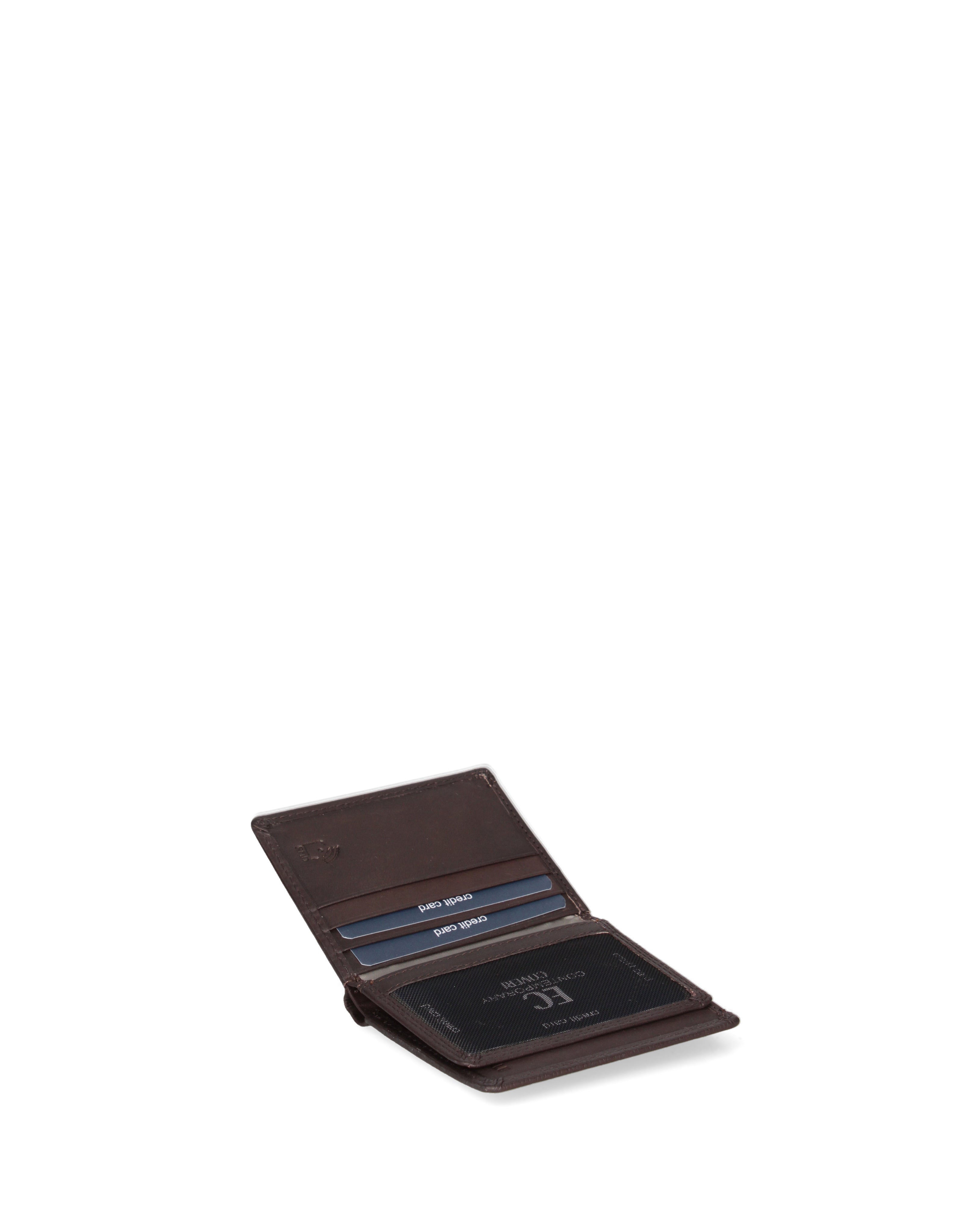 Portafoglio uomo in vera pelle Casual EC7631-52-T.MORO EC Contemporaly COVERI