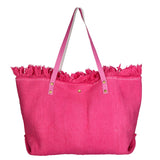 Agnese Borsa Shopper da donna Cotone e pelle 04649-D02 FUXIA FUCHSIA Gave Lux