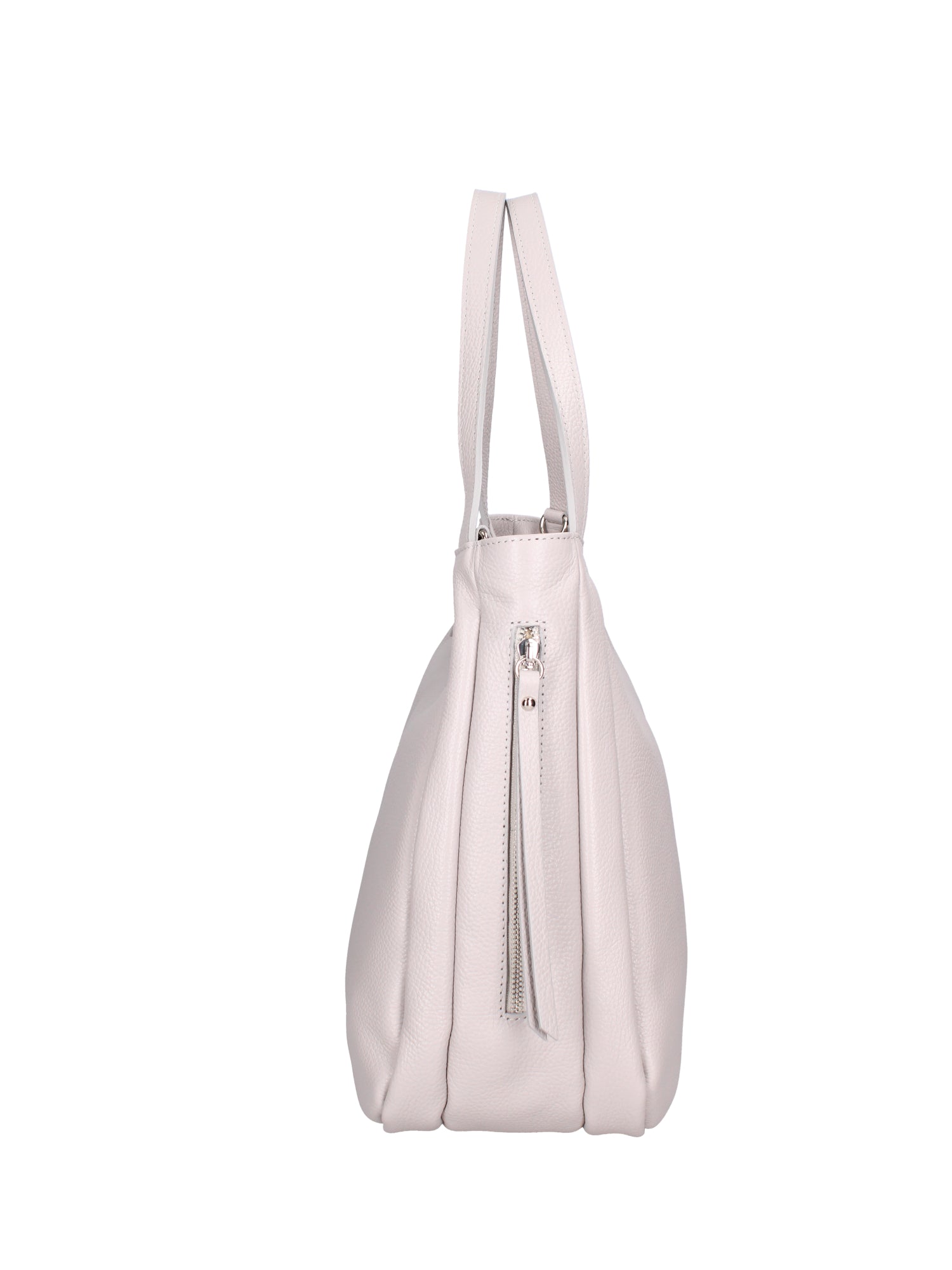 Borsa a spalla da donna Misto pelle e tessuto 07155-D86 GRIGIO PERLA Roberta Rossi