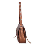 Borsa a spalla da donna Vera pelle 07234-L006 RAME Roberta Rossi