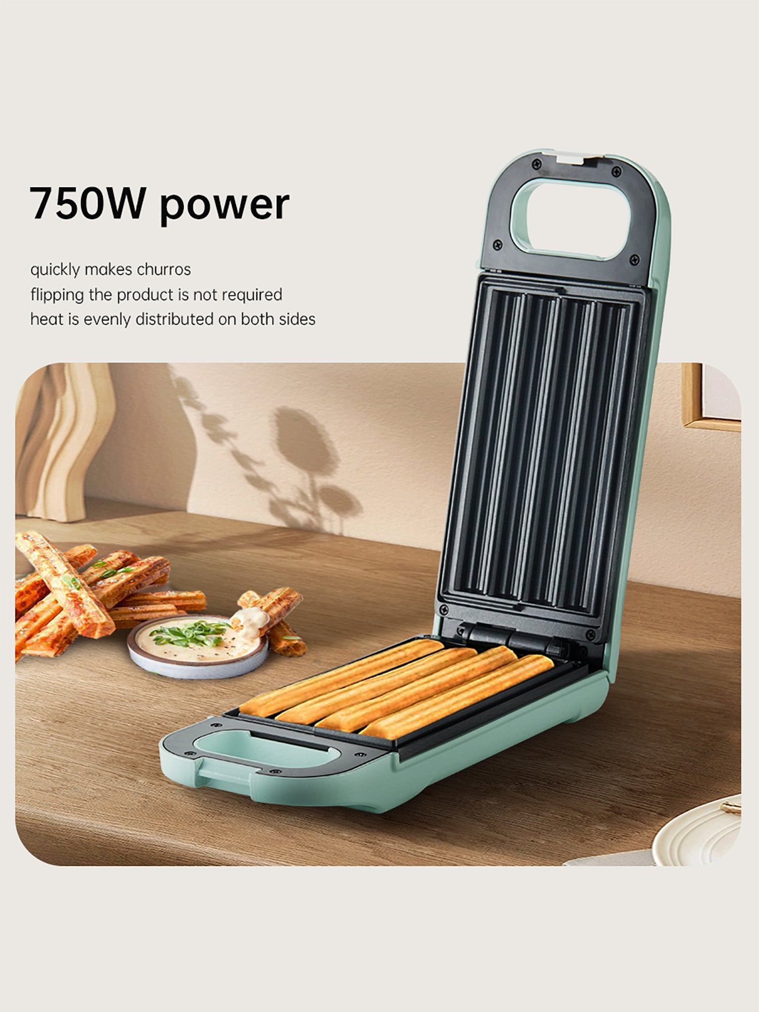 Macchina per Churros Plastica e Teflon BLA-1118-Azure Volkshin