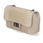 Camilla Borsa a tracolla da donna Pelle scamosciata croco 10029-TAUPE Gave Lux
