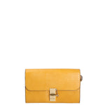 Borsa a tracolla da donna Vera pelle 00734-LU36 SENAPE Viola Castellani