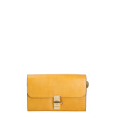Borsa a tracolla da donna Vera pelle 00734-LU36 SENAPE Viola Castellani