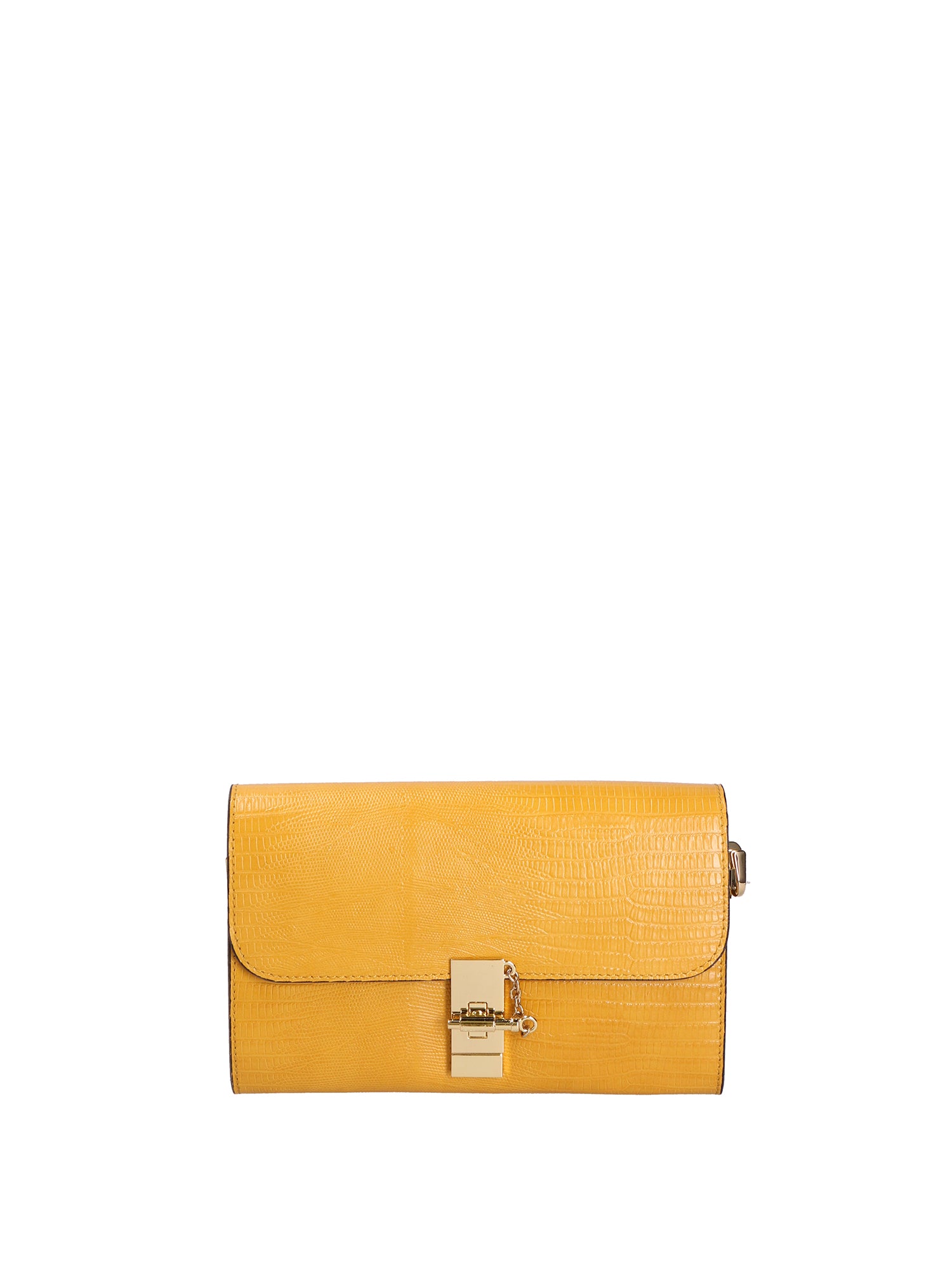 Borsa a tracolla da donna Vera pelle 00734-LU36 SENAPE Viola Castellani