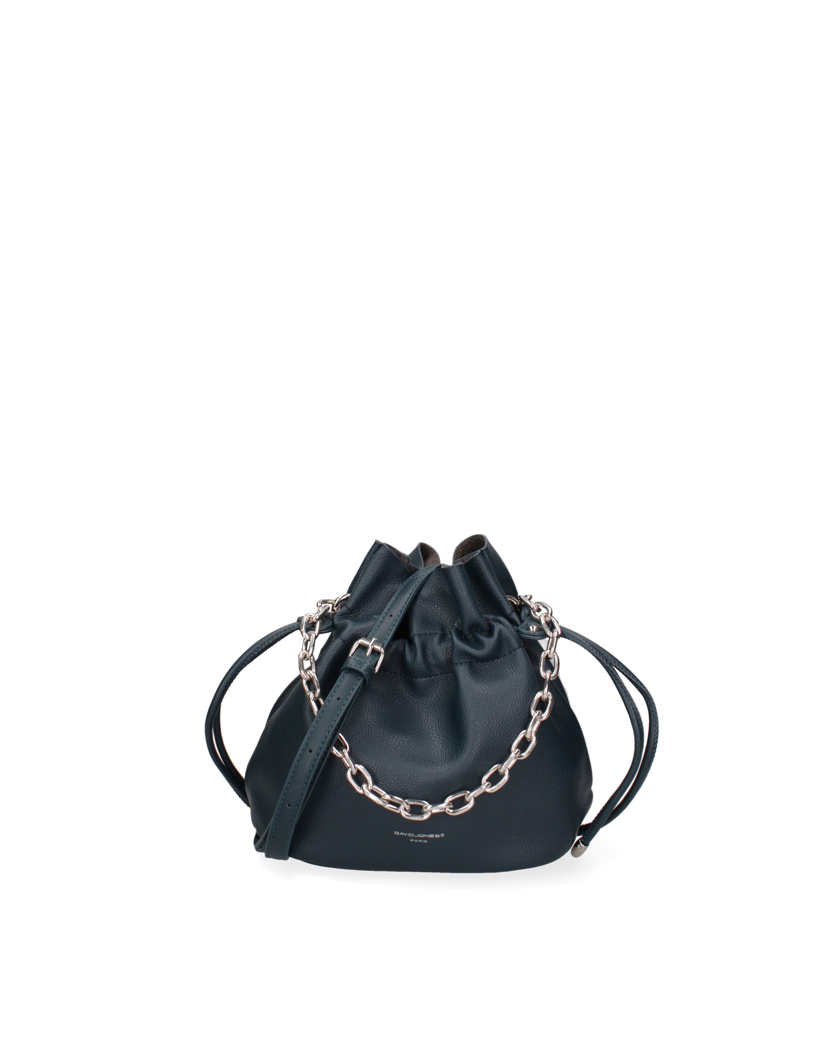 Borsa a secchiello da donna 100% PVC F6717-1-NAVY BLUE David Jones