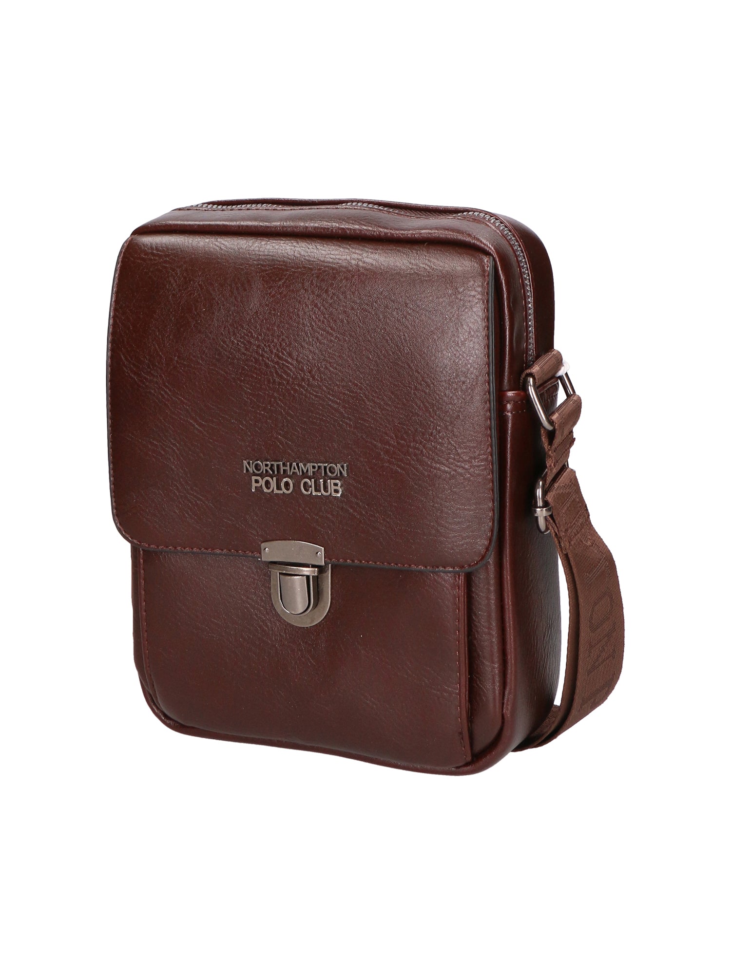 Borsa a tracolla uomo in pelle PU Casual PCL3078-COFFEE Northampton Polo Club