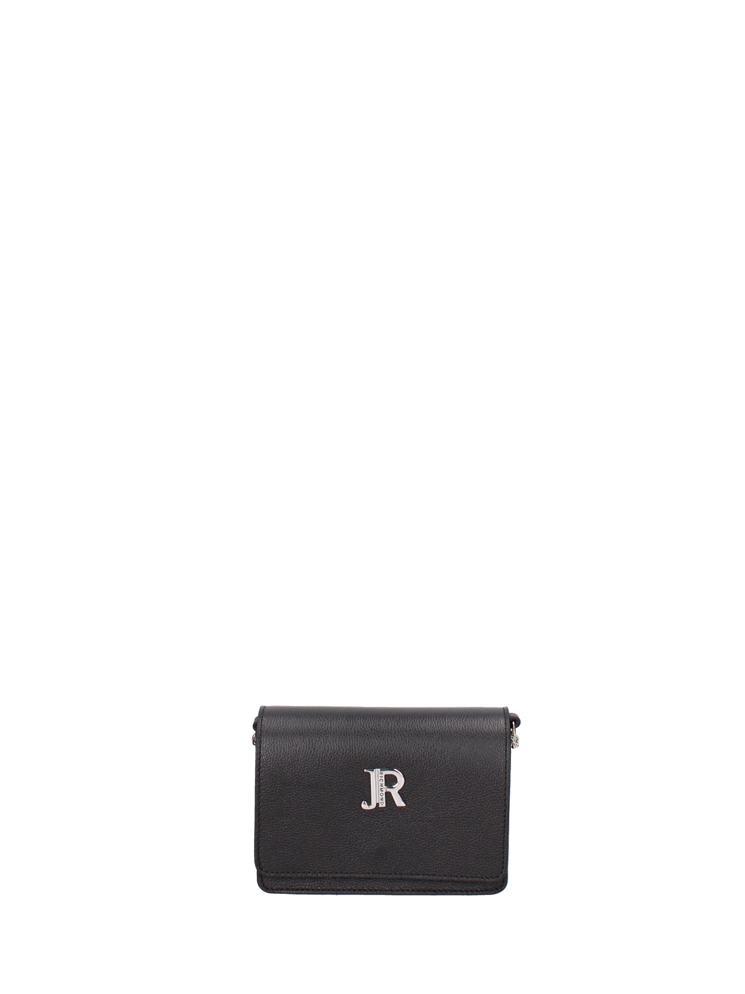 Borsa a tracolla da donna 100% vera pelle JR-W-1185-DO-BLACK + SILVER John Richmond