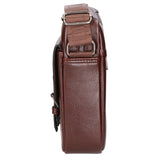 Borsa a tracolla uomo 100% PU Leather PCL3080-BROWN Northampton Polo Club