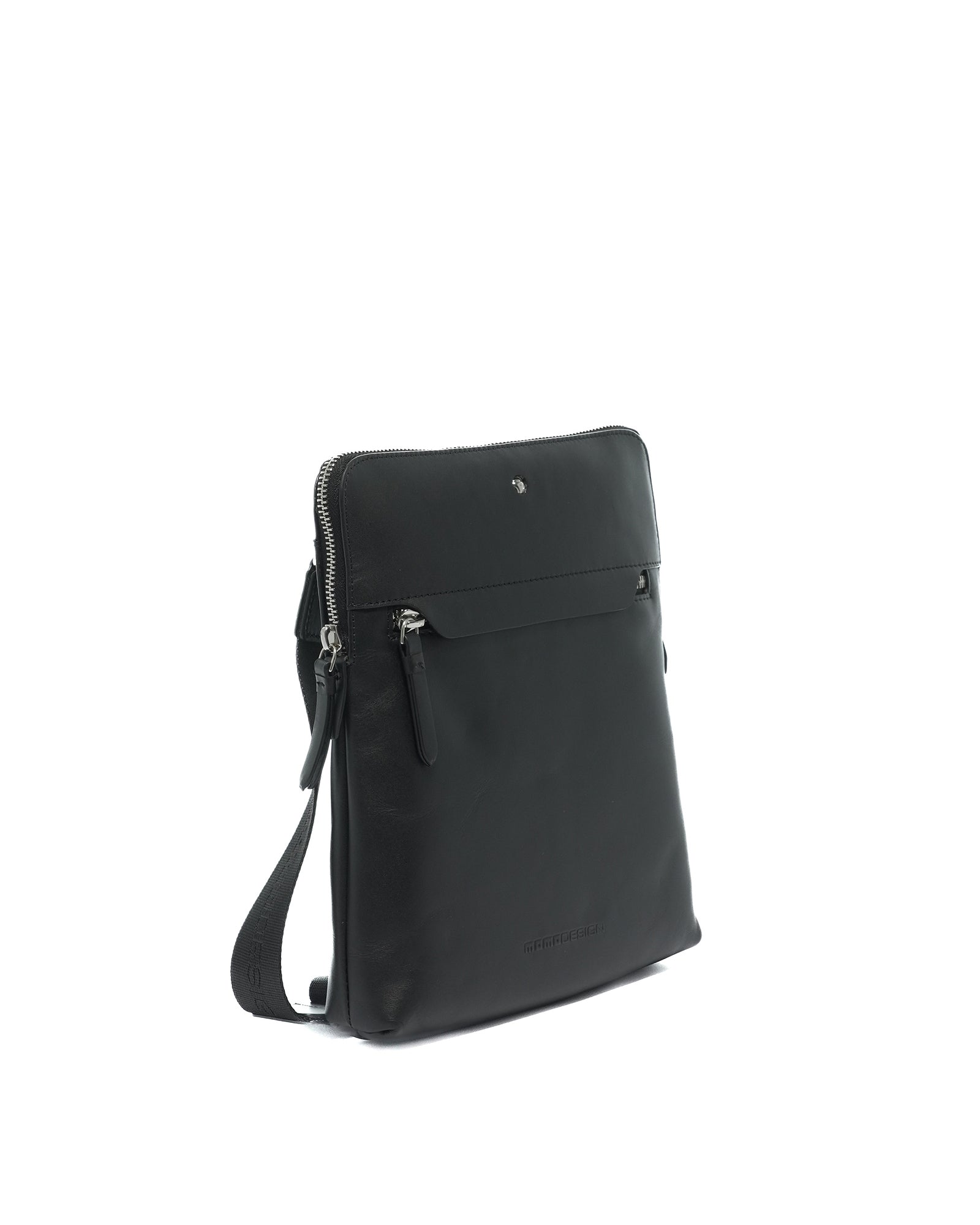 Borsa a tracolla uomo in vera pelle Casual MO-20BC-BLACK Momo Design