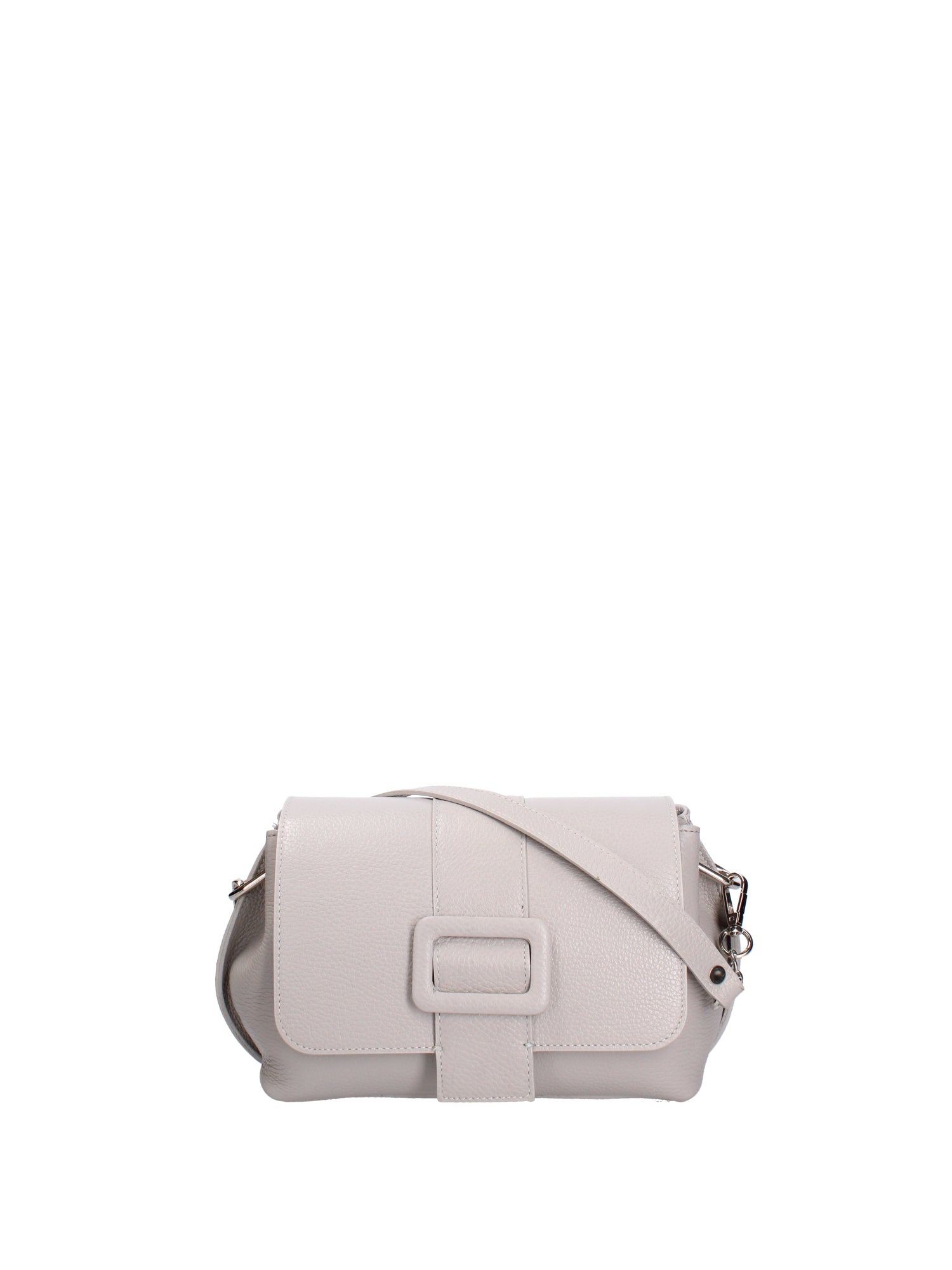 Borsa a tracolla da donna Vera pelle 07143-D86 GRIGIO PERLA Roberta Rossi