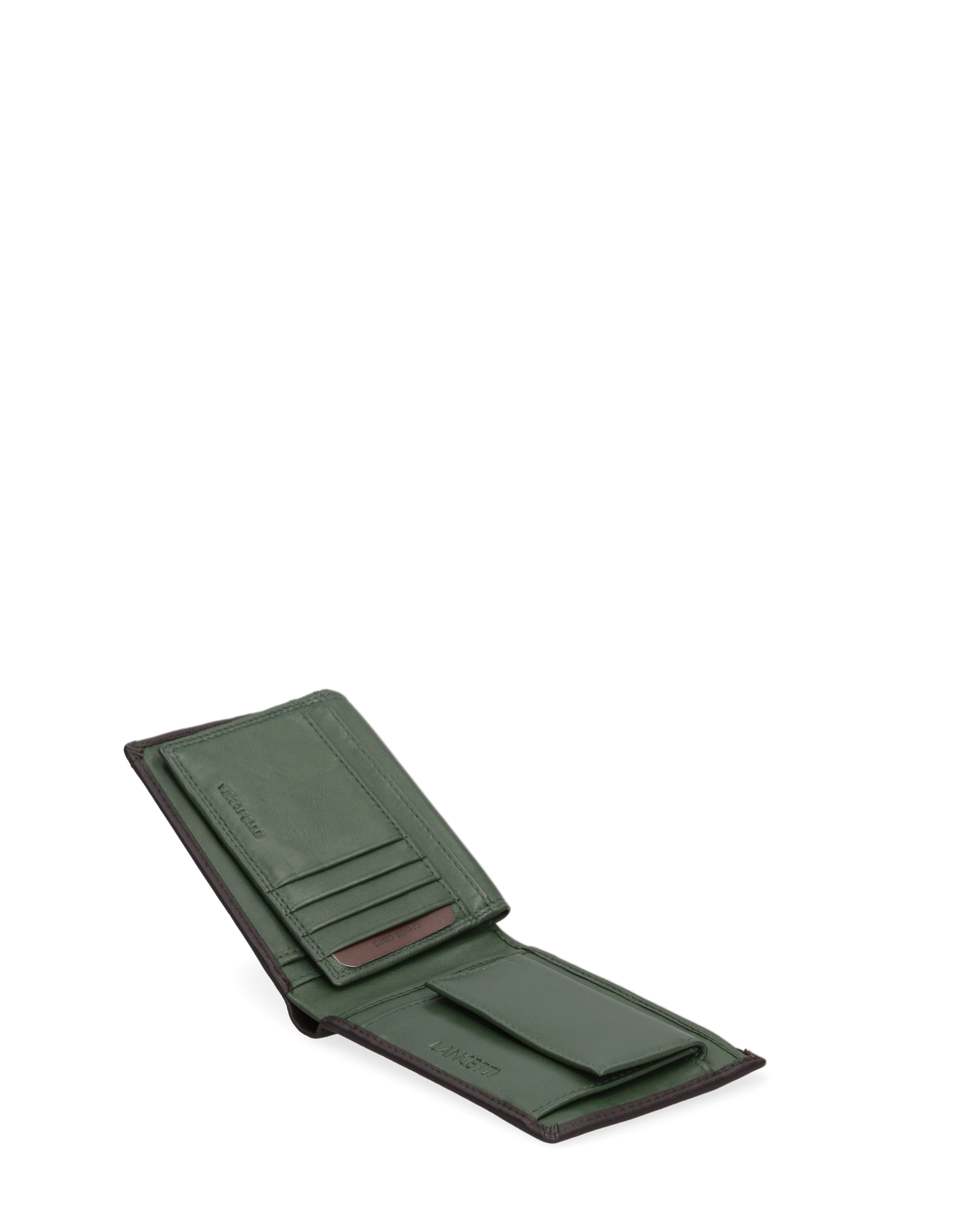 Portafoglio uomo vera pelle Casual LL764-04-T.MORO Lancetti
