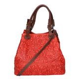 Elenia Borsa a mano da donna Vera pelle 80049-023 ROSSO Gave Lux