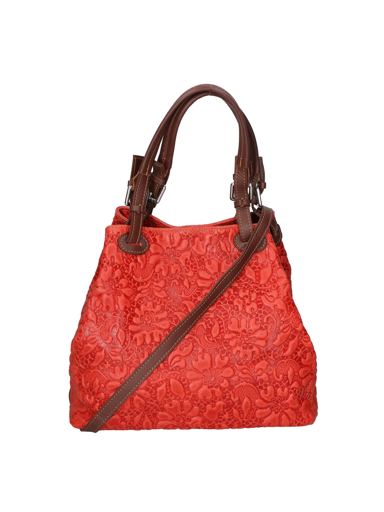 Elenia Borsa a mano da donna Vera pelle 80049-023 ROSSO Gave Lux