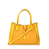 Jordana Borsa a mano da donna Vera pelle e suede 07150-L224 GIALLO Viola Castellani