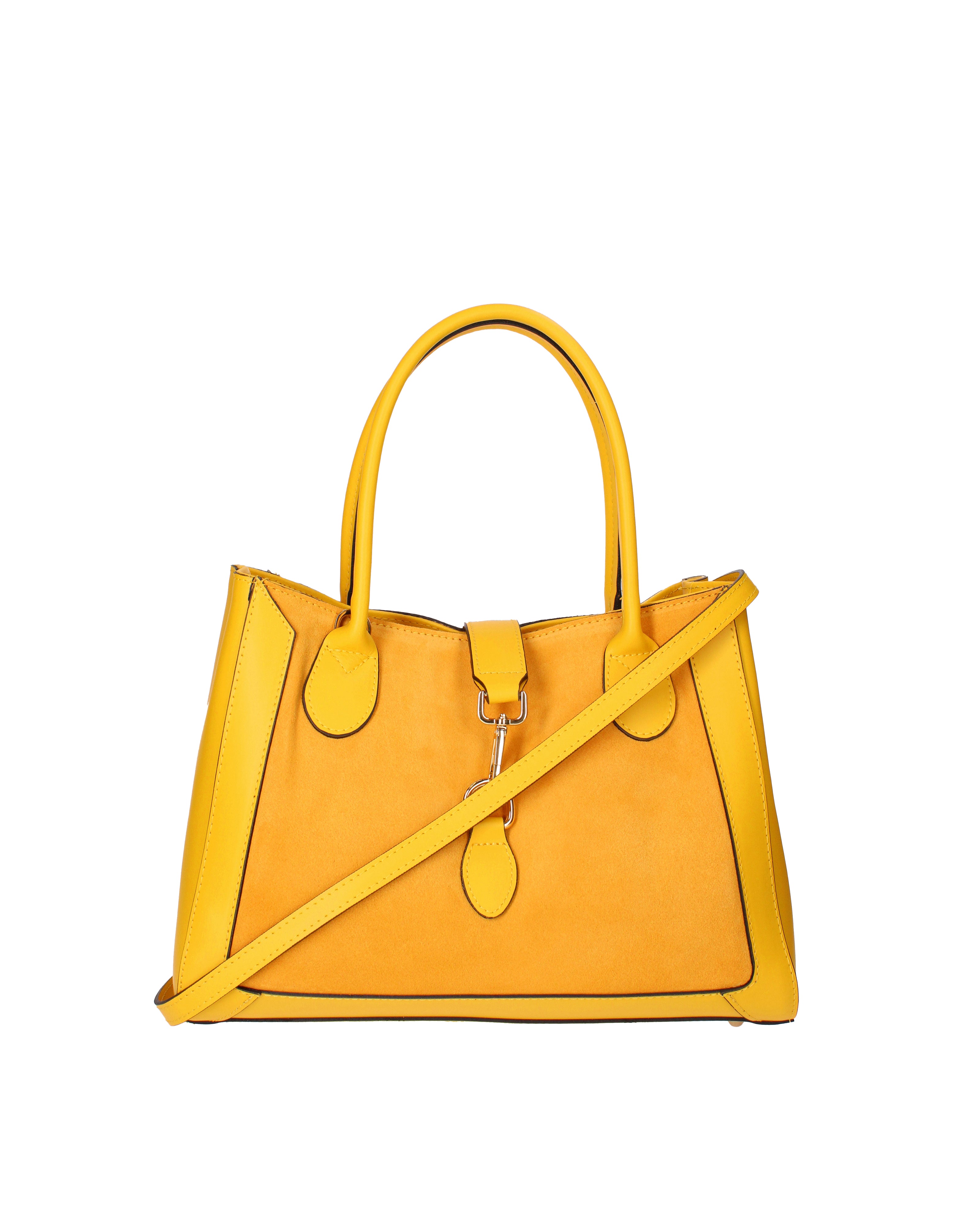 Jordana Borsa a mano da donna Vera pelle e suede 07150-L224 GIALLO Viola Castellani