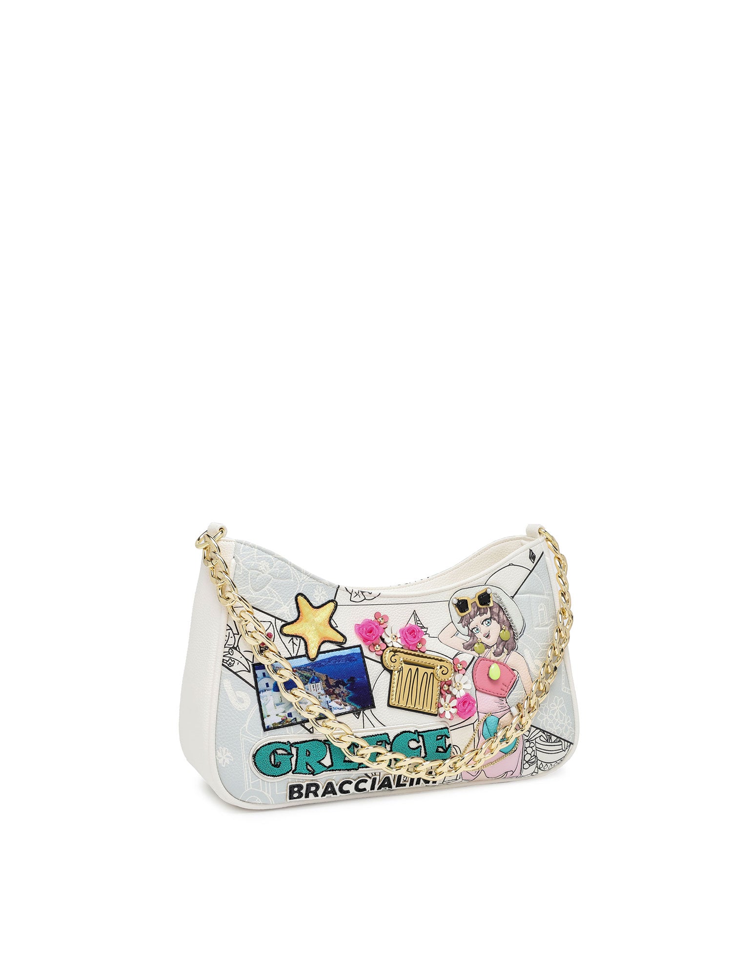 Lunaria Pro Borsa a spalla donna Poliestere + PU B17085-UNICO Braccialini