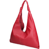 Borsa a spalla da donna 100% vera pelle 07156-D08 ROSSO Viola Castellani