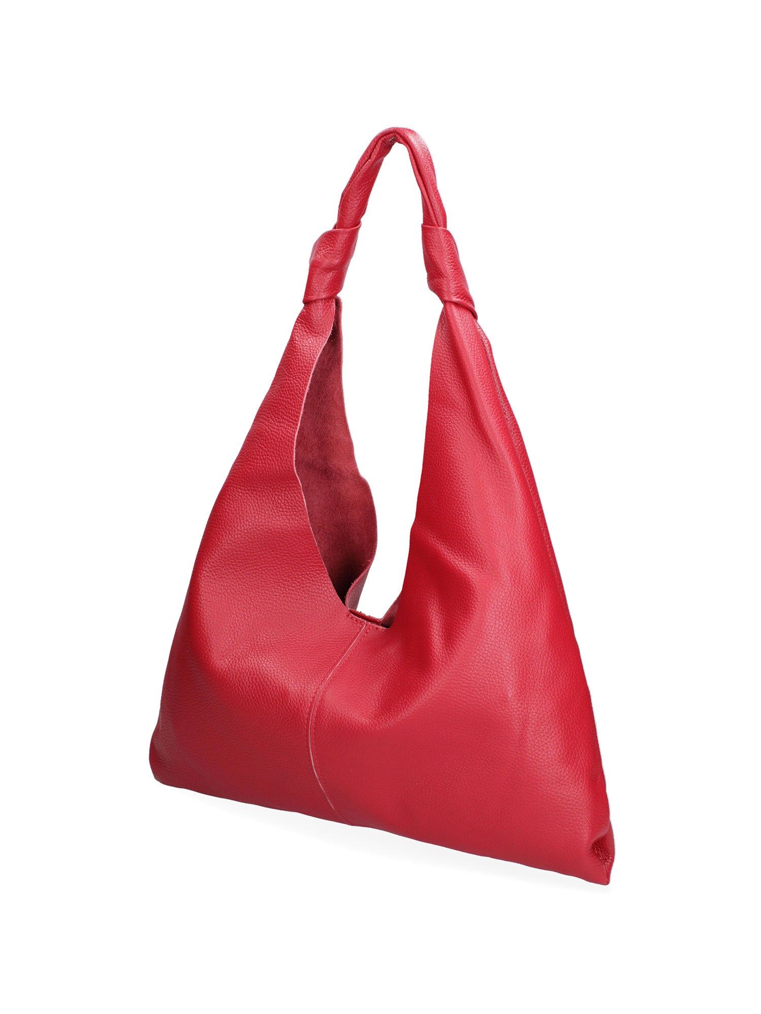 Borsa a spalla da donna 100% vera pelle 07156-D08 ROSSO Viola Castellani