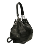 Ereba Borsa a mano da donna Made in Italy 100% pelle 3305-NERO BLACK Gave Lux