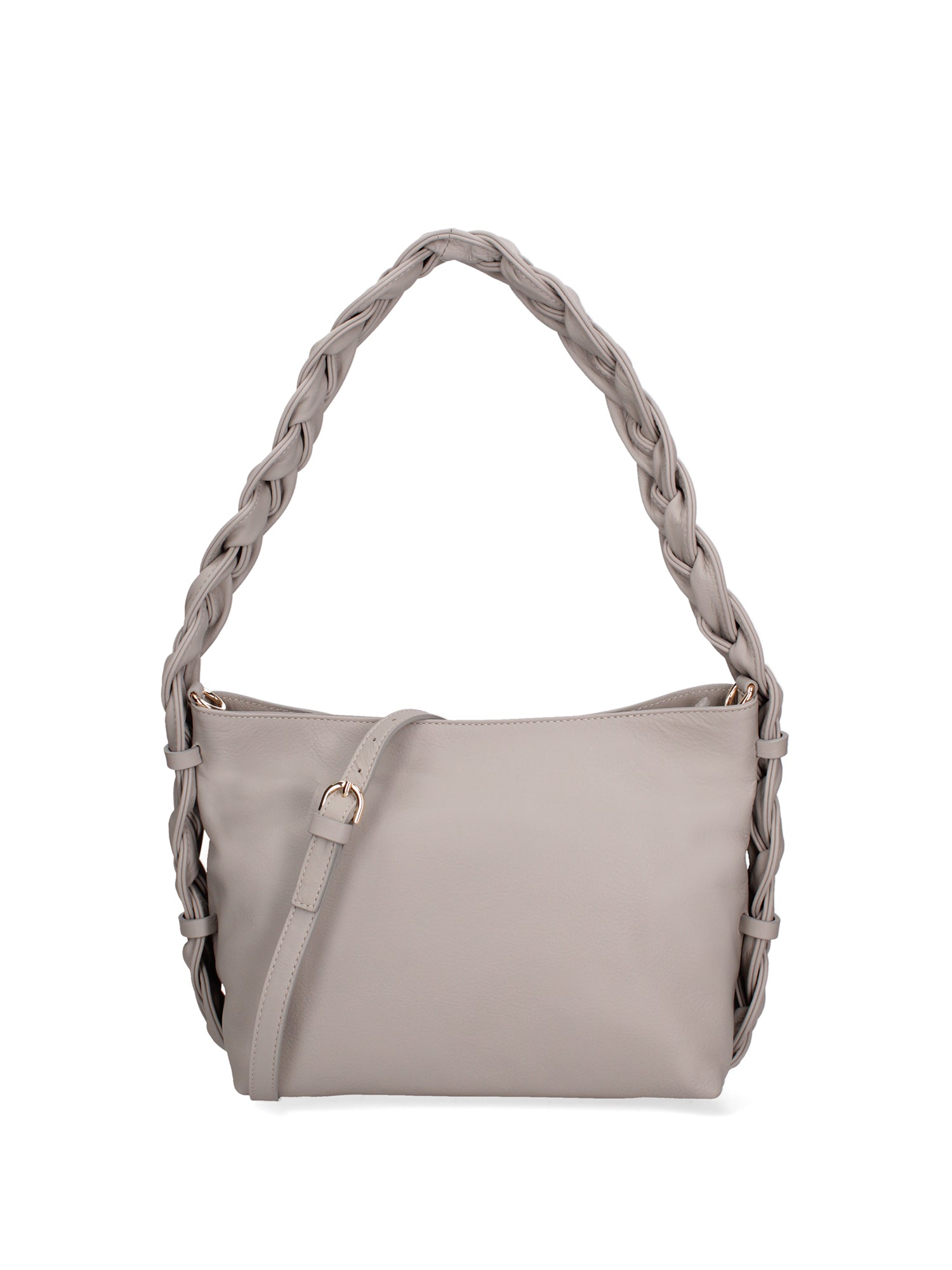 Isara Borsa a spalla da donna Vera pelle 07170-S86 GRIGIO Gave Lux