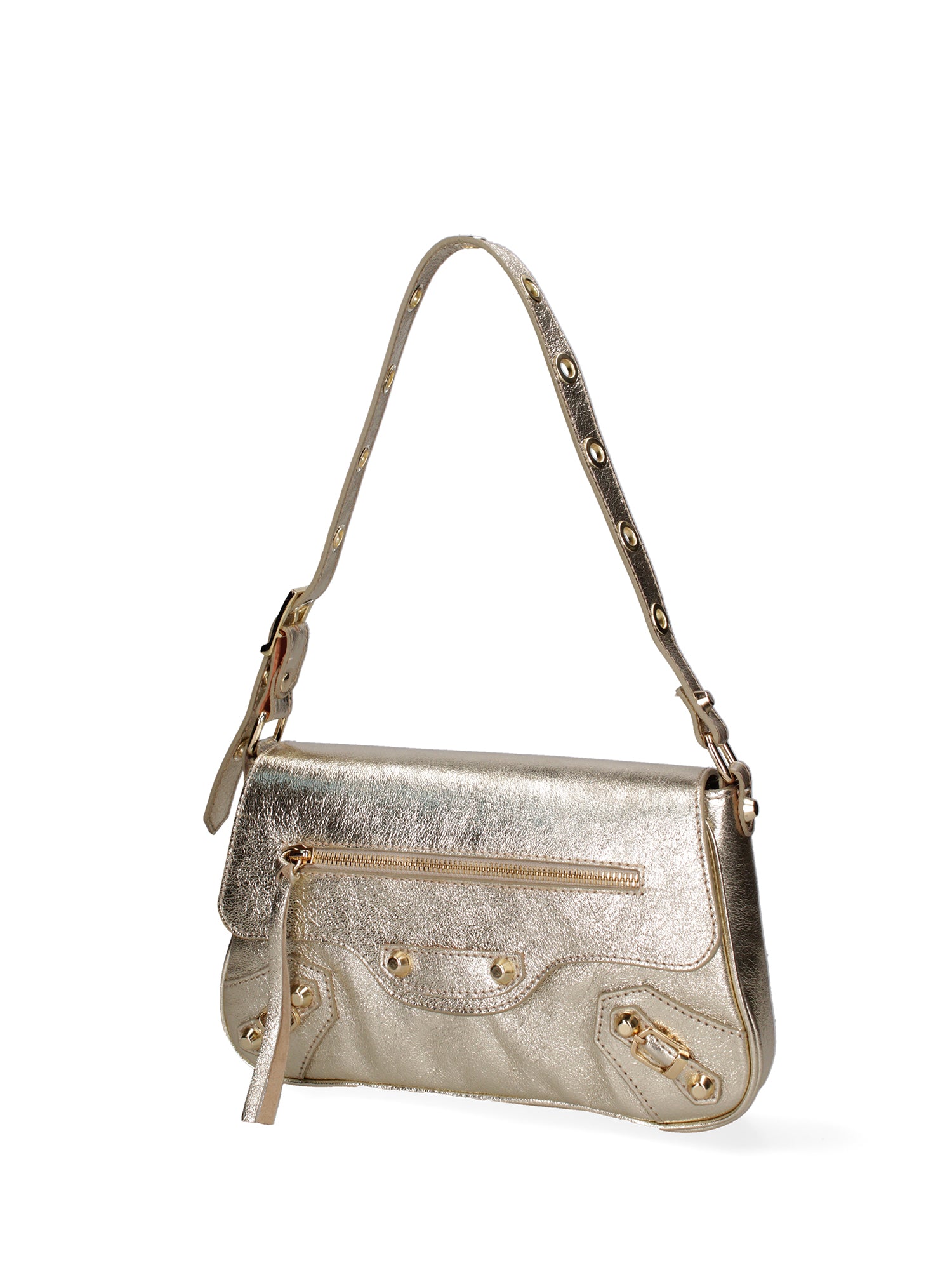 Borsa a spalla da donna Vera pelle 07234-L003 ORO Roberta Rossi
