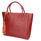 Verdiana Borsa a mano da donna Vera Pelle 06505-D10 ROSSO SCURO Gave Lux