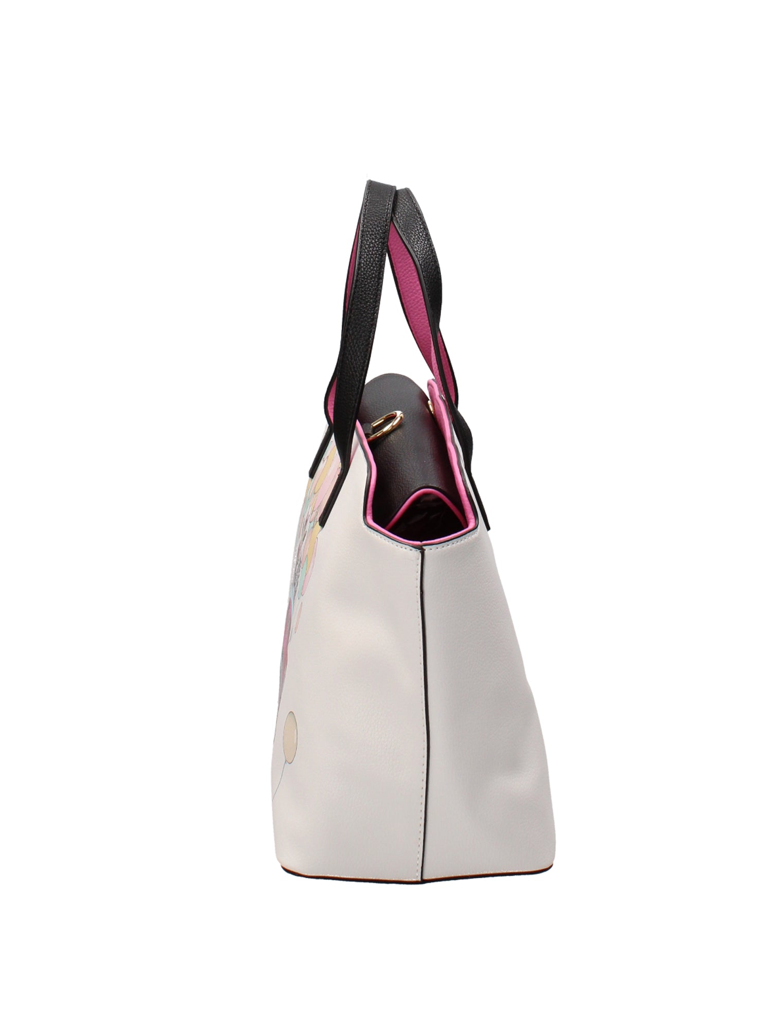 100% poliuretano B16442-BIANCO Borsa a mano da donna Modello Allegria Braccialini