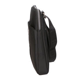 Borsa a tracolla uomo Pelle vegana + Tessuto PCL3153-BLACK Northampton Polo Club