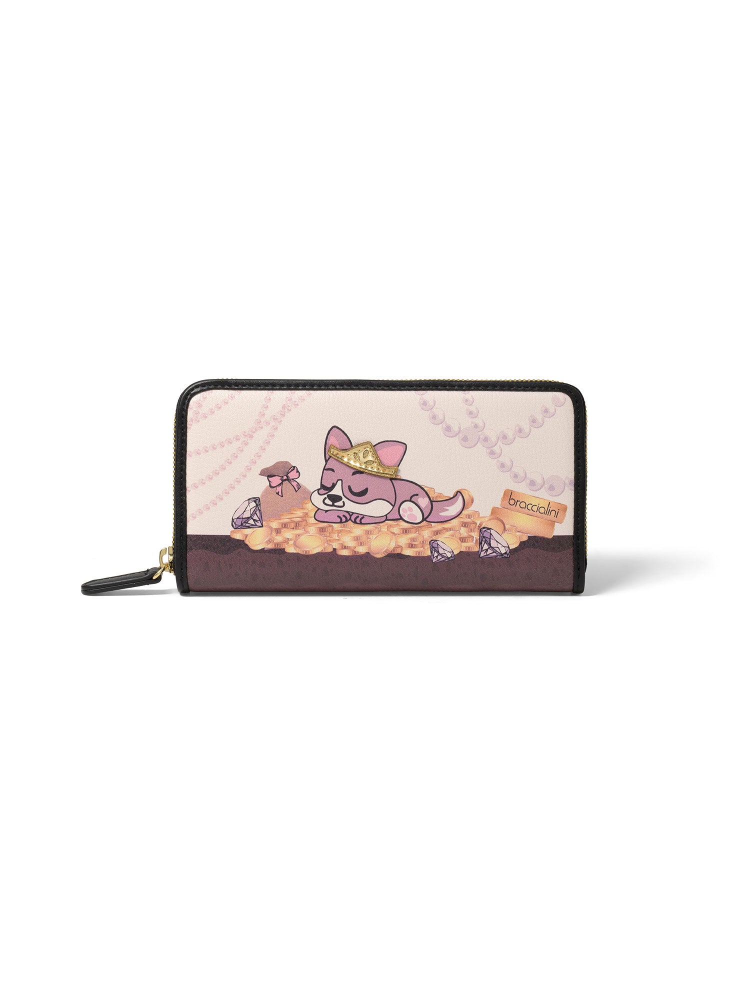 Isolde Ultra Portafoglio donna con zip Misto Poliuretano + Poliestere B17113 126-UNICO Braccialini