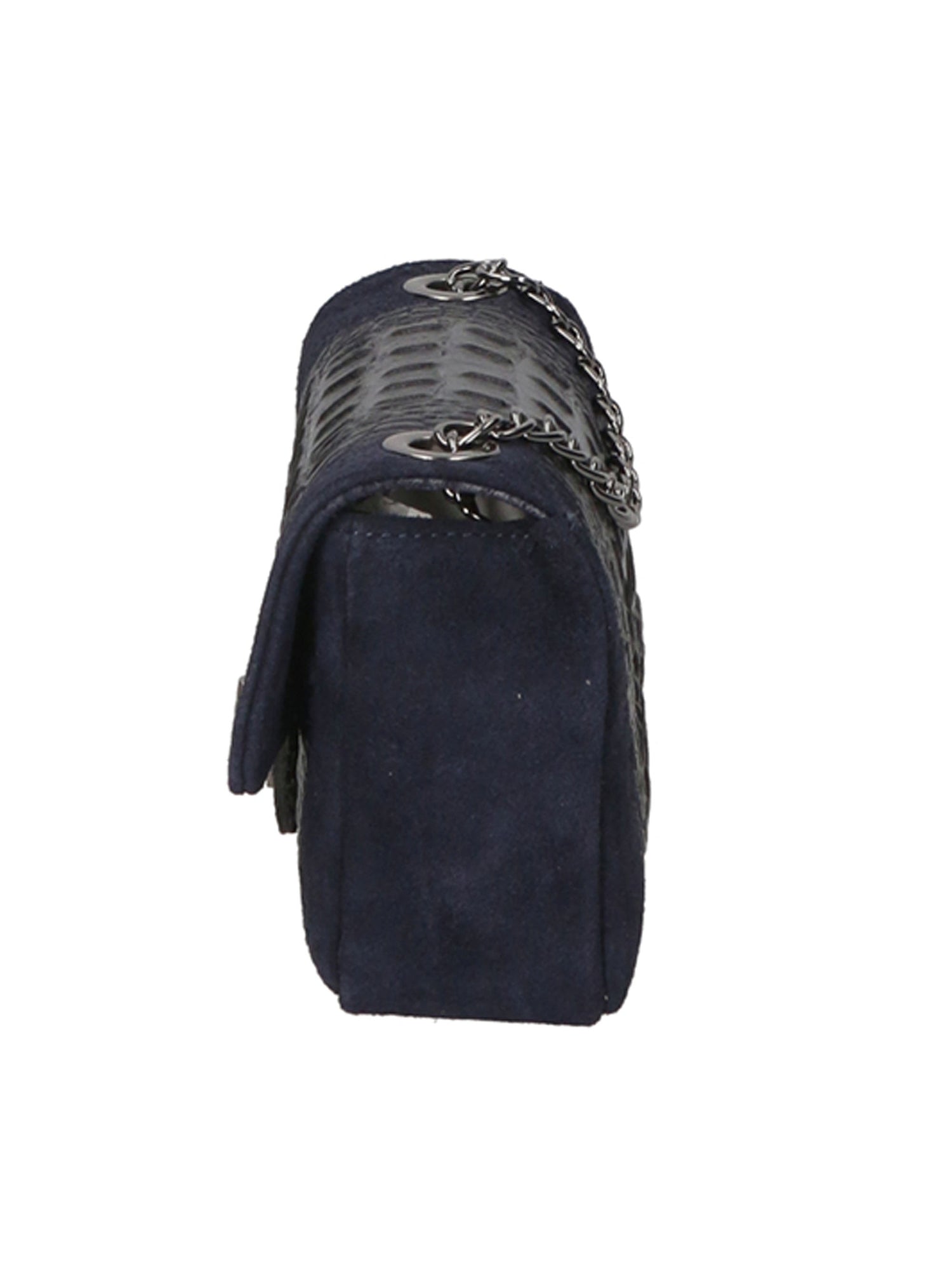 Camilla Borsa a tracolla da donna Pelle scamosciata croco 10029-BLEU Gave Lux