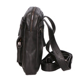 Borsa a tracolla unisex vera pelle 100% pelle di vacchetta SN5861347-BLACK Santini Firenze
