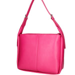 Borsa a spalla da donna Misto pelle e tessuto 07157-D02 FUXIA Roberta Rossi