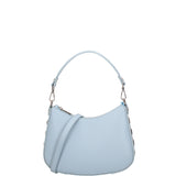 Borsa a spalla da donna 100% pelle ruga 07241-L366 CIELO Roberta Rossi