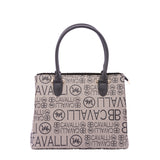 Borsa a mano da donna Ecopelle e poliestere BC1370-NERO BIANCO B Cavalli