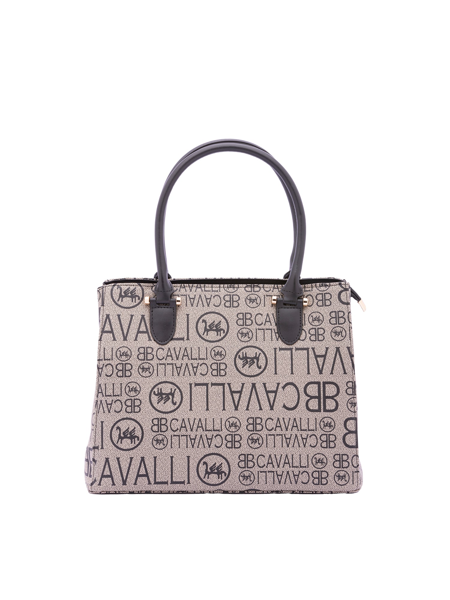 Borsa a mano da donna Ecopelle e poliestere BC1370-NERO BIANCO B Cavalli