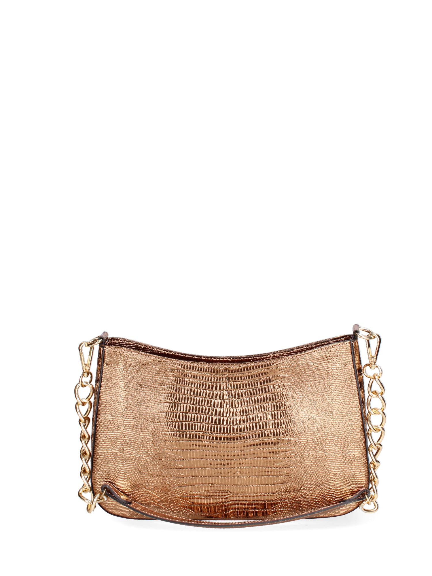 Borsa a spalla da donna Vera pelle effetto lucertola JR-W-1079-D. BRONZE-GOLD John Richmond