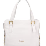 Cesena Borsa a spalla da donna 100% pelle B17221-BIANCO Braccialini